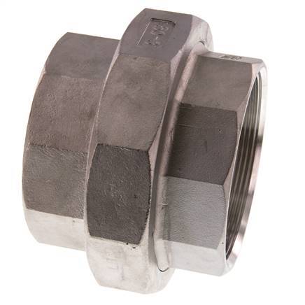Unión Conector Recto Rp3'' Hembra Acero Inoxidable Junta Plana PTFE 16bar (224.8psi)