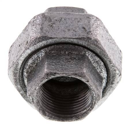 Racor recto de unión Rp3/4'' hembra hierro fundido junta plana 25bar (351.25psi)