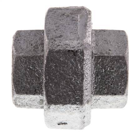 Racor recto de unión Rp3/4'' hembra hierro fundido junta plana 25bar (351.25psi)