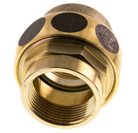 Unión Conector Recto Rp1 1/4'' Hembra Latón Junta Plana Centellen 16bar (224.8psi)