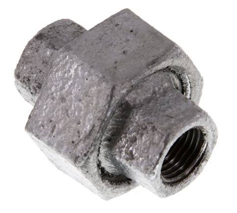Racor recto de unión Rp1/4'' hembra hierro fundido junta plana 25bar (351.25psi)