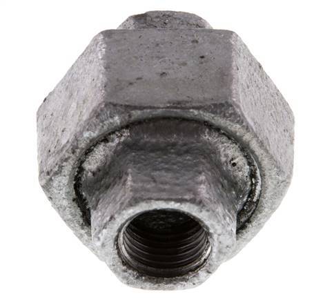 Racor recto de unión Rp1/4'' hembra hierro fundido junta plana 25bar (351.25psi)