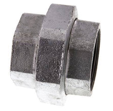 Racor recto de unión Rp2'' hembra hierro fundido junta plana 25bar (351.25psi)