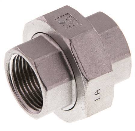 Racor recto de unión Rp3/4'' Hembra Acero inoxidable Junta plana PTFE 16bar (224.8psi)