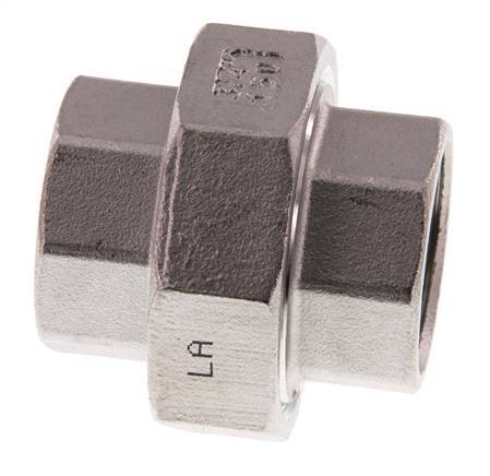 Racor recto de unión Rp3/4'' Hembra Acero inoxidable Junta plana PTFE 16bar (224.8psi)