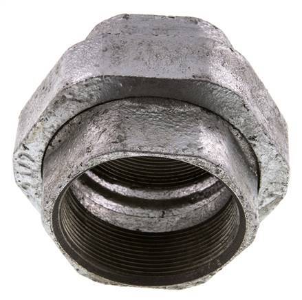 Racor recto de unión Rp2 1/2'' hembra hierro fundido junta plana 25bar (351.25psi)