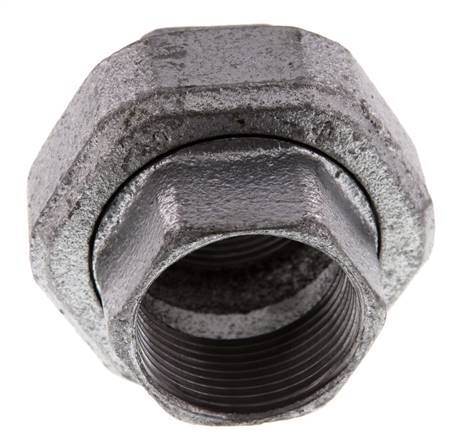 Racor recto de unión Rp1 1/4'' hembra hierro fundido junta plana 25bar (351.25psi)