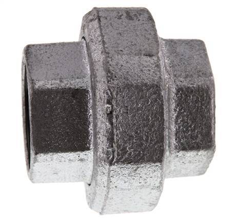 Racor recto de unión Rp1 1/4'' hembra hierro fundido junta plana 25bar (351.25psi)