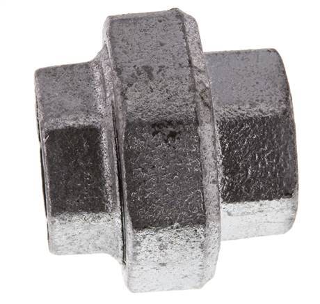 Racor recto de unión Rp1 1/4'' hembra hierro fundido junta plana 25bar (351.25psi)