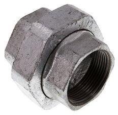 Racor recto de unión Rp1 1/2'' hembra hierro fundido junta plana 25bar (351.25psi)