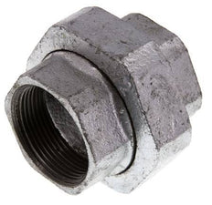 Racor recto de unión Rp1 1/2'' hembra hierro fundido junta plana 25bar (351.25psi)