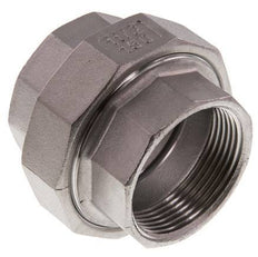 Racor recto de unión Rp1 1/2'' hembra Acero inoxidable Junta plana PTFE 16bar (224.8psi)
