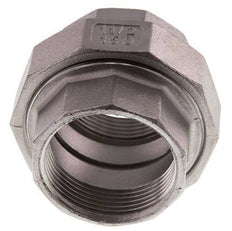 Racor recto de unión Rp1 1/2'' hembra Acero inoxidable Junta plana PTFE 16bar (224.8psi)