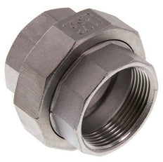 Racor recto de unión Rp1 1/2'' hembra Acero inoxidable Junta plana PTFE 16bar (224.8psi)