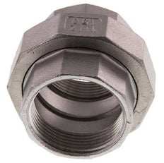 Racor recto de unión Rp1 1/2'' hembra Acero inoxidable Junta plana PTFE 16bar (224.8psi)