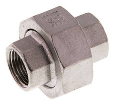 Racor recto de unión Rp3/8'' Hembra Acero inoxidable Junta plana PTFE 16bar (224.8psi)