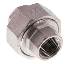 Racor recto de unión Rp3/8'' Hembra Acero inoxidable Junta plana PTFE 16bar (224.8psi)