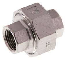 Racor recto de unión Rp3/8'' Hembra Acero inoxidable Junta plana PTFE 16bar (224.8psi)