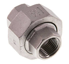 Racor recto de unión Rp3/8'' Hembra Acero inoxidable Junta plana PTFE 16bar (224.8psi)