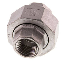 Racor recto de unión Rp3/8'' Hembra Acero inoxidable Junta plana PTFE 16bar (224.8psi)