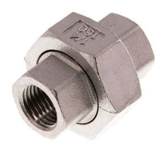 Racor recto de unión Rp1/4'' Hembra Acero inoxidable Junta plana PTFE 16bar (224.8psi)