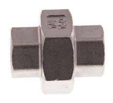 Racor recto de unión Rp1/4'' Hembra Acero inoxidable Junta plana PTFE 16bar (224.8psi)