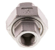 Racor recto de unión Rp1/4'' Hembra Acero inoxidable Junta plana PTFE 16bar (224.8psi)