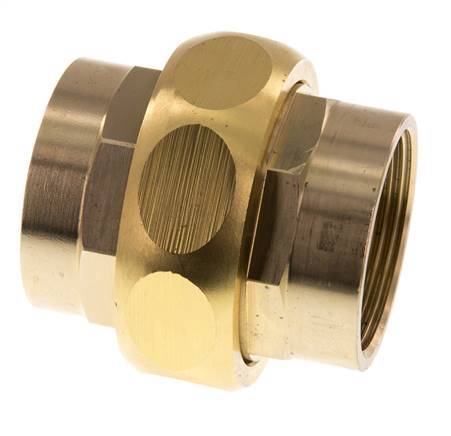 Racor recto de unión Rp1 1/2'' hembra latón junta plana centellen 16bar (224.8psi)
