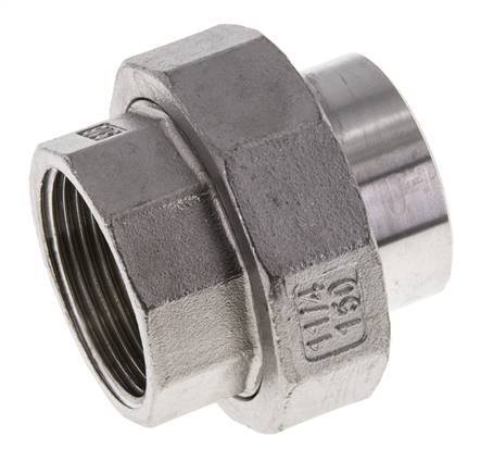 Racor recto de unión Rp1 1/4'' hembra x 42,4 mm extremo para soldar Acero inoxidable Junta cónica 16bar (224,8psi)