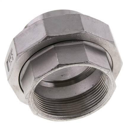 Racor recto de unión Rp2'' Hembra x 60,3mm Extremo para soldar Acero inoxidable Junta cónica 16bar (224,8psi)