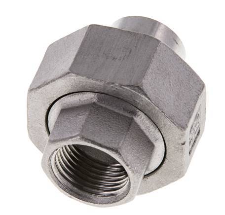 Unión Conector Recto Rp3/8'' Hembra x 17.2mm Extremo Soldar Acero Inoxidable Junta Cónica 16bar (224.8psi)