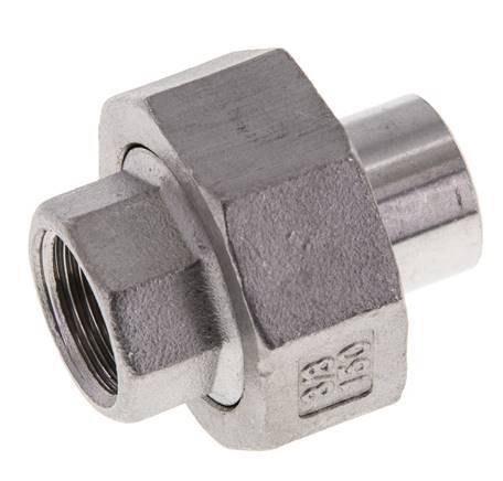 Unión Conector Recto Rp3/8'' Hembra x 17.2mm Extremo Soldar Acero Inoxidable Junta Cónica 16bar (224.8psi)
