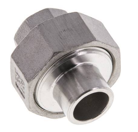 Unión Conector Recto Rp3/8'' Hembra x 17.2mm Extremo Soldar Acero Inoxidable Junta Cónica 16bar (224.8psi)