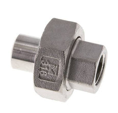 Unión Conector Recto Rp1/4'' Hembra x 13.5mm Extremo Soldar Acero Inoxidable Junta Cónica 16bar (224.8psi)