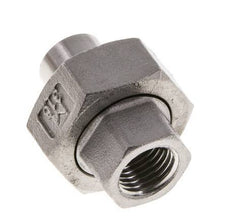 Unión Conector Recto Rp1/4'' Hembra x 13.5mm Extremo Soldar Acero Inoxidable Junta Cónica 16bar (224.8psi)