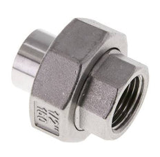 Racor recto de unión Rp1/2'' Hembra x 21,3mm Extremo para soldar Acero inoxidable Junta cónica 16bar (224,8psi)