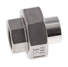 Racor recto de unión Rp1/2'' Hembra x 21,3mm Extremo para soldar Acero inoxidable Junta cónica 16bar (224,8psi)