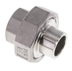 Racor recto de unión Rp1/2'' Hembra x 21,3mm Extremo para soldar Acero inoxidable Junta cónica 16bar (224,8psi)