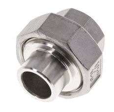 Racor recto de unión Rp1/2'' Hembra x 21,3mm Extremo para soldar Acero inoxidable Junta cónica 16bar (224,8psi)