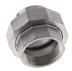 Racor recto de unión Rp1 1/2'' Hembra x 48,3mm Extremo para soldar Acero inoxidable Junta plana PTFE 150bar (2107,5psi)