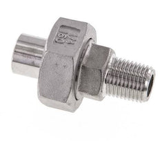 Racor recto de unión R1/4'' Macho x 13,5 mm Extremo para soldar Junta cónica de acero inoxidable 16bar (224,8psi)