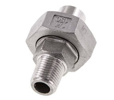 Racor recto de unión R1/4'' Macho x 13,5 mm Extremo para soldar Junta cónica de acero inoxidable 16bar (224,8psi)