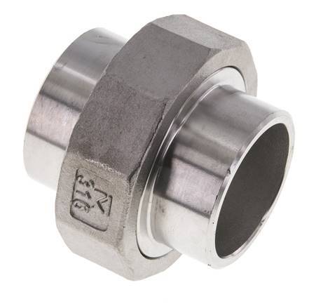 Racor recto de unión 42,4 mm Extremo para soldar Junta cónica de acero inoxidable 16bar (224,8psi)