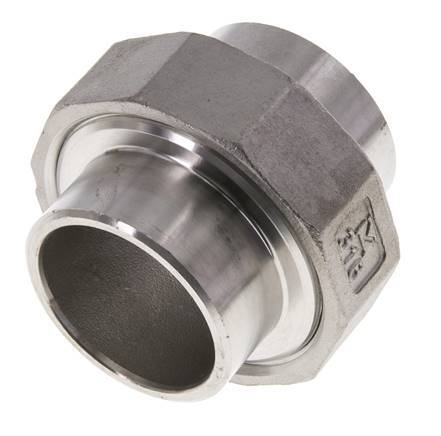 Racor recto de unión 42,4 mm Extremo para soldar Junta cónica de acero inoxidable 16bar (224,8psi)
