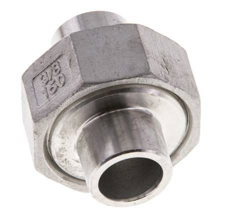 Racor recto de unión 17,2 mm Extremo para soldar Junta cónica de acero inoxidable 16bar (224,8psi)