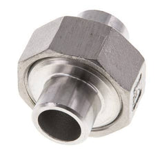 Racor recto de unión 17,2 mm Extremo para soldar Acero inoxidable Junta plana PTFE 16bar (224,8psi)