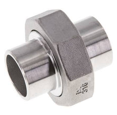 Racor recto de unión 26,9 mm Extremo para soldar Acero inoxidable Junta plana PTFE 16bar (224,8psi)