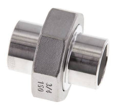 Racor recto de unión 26,9 mm Extremo para soldar Acero inoxidable Junta plana PTFE 16bar (224,8psi)