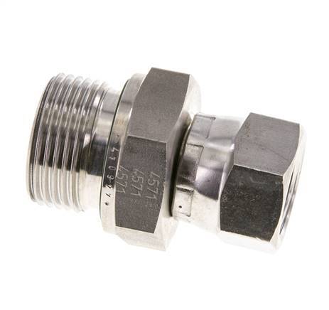 Racor Reductor JIC UNF 3/4''-16 Hembra x G3/4'' Macho Ajustable Acero Inoxidable 250bar (3512.5psi)