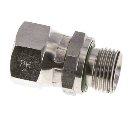 Racor Reductor JIC UNF 7/8''-14 Hembra x G1/2'' Macho Ajustable Acero Inoxidable 210bar (2950.5psi)